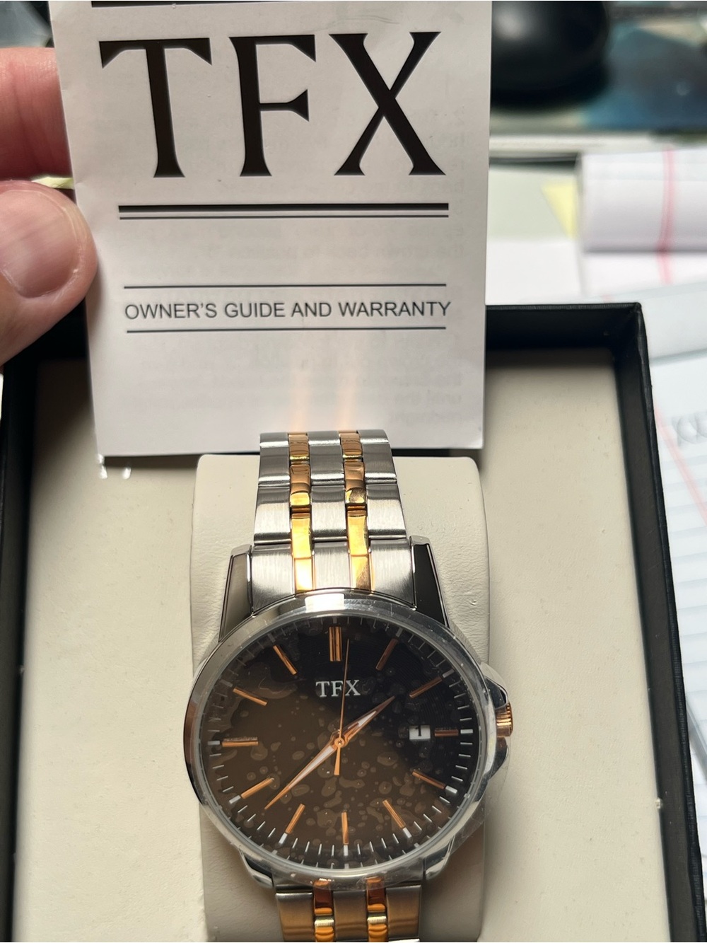 Men's Two-Tone Gold and Silver Stainless Steel Watch